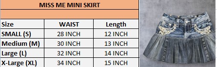 Upcycled Miss me Denim Mini Skirt