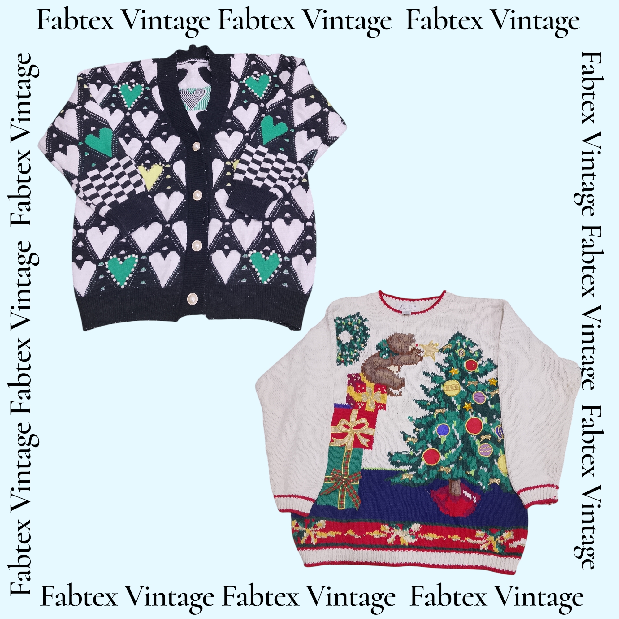 (FV-631) Y2K Fancy Beaded Details Knitwear -Sweater