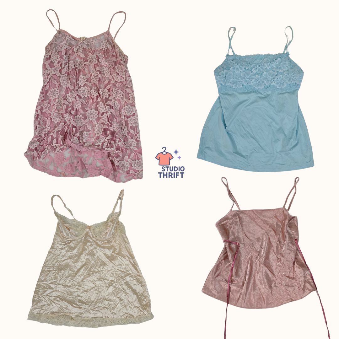 Y2K Fairycore Pastel Cami Tops | Soft Girl & Coquette Mix - CT-001