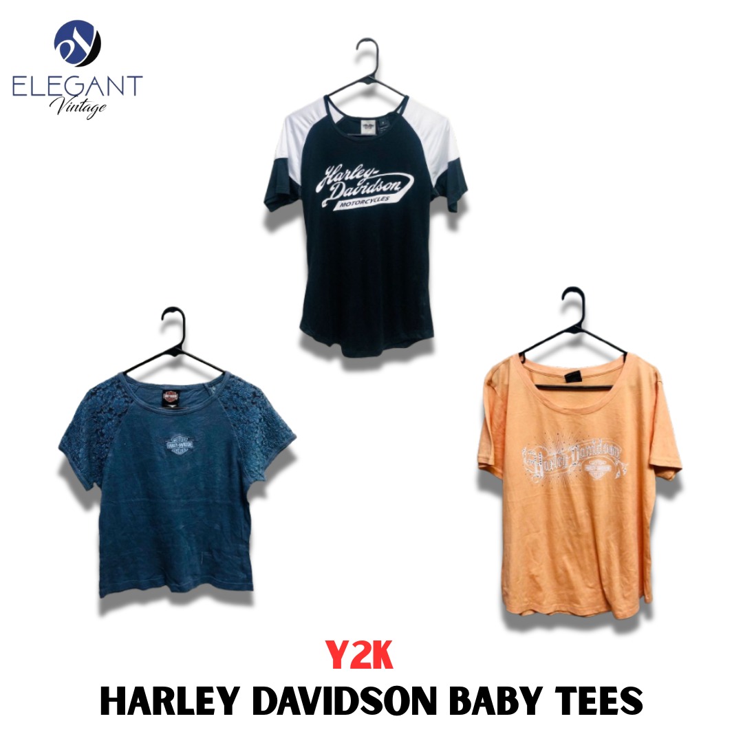 Y2K Harley Davidson Baby Tees - EV1056