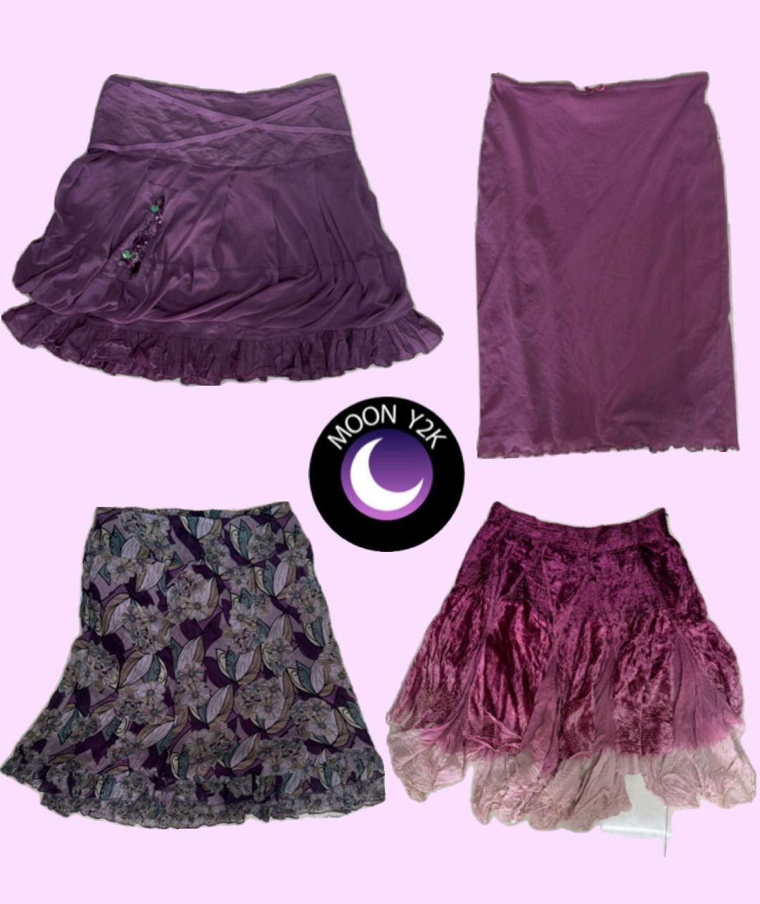 Y2k Fairy Core Purple skirts (M-820)