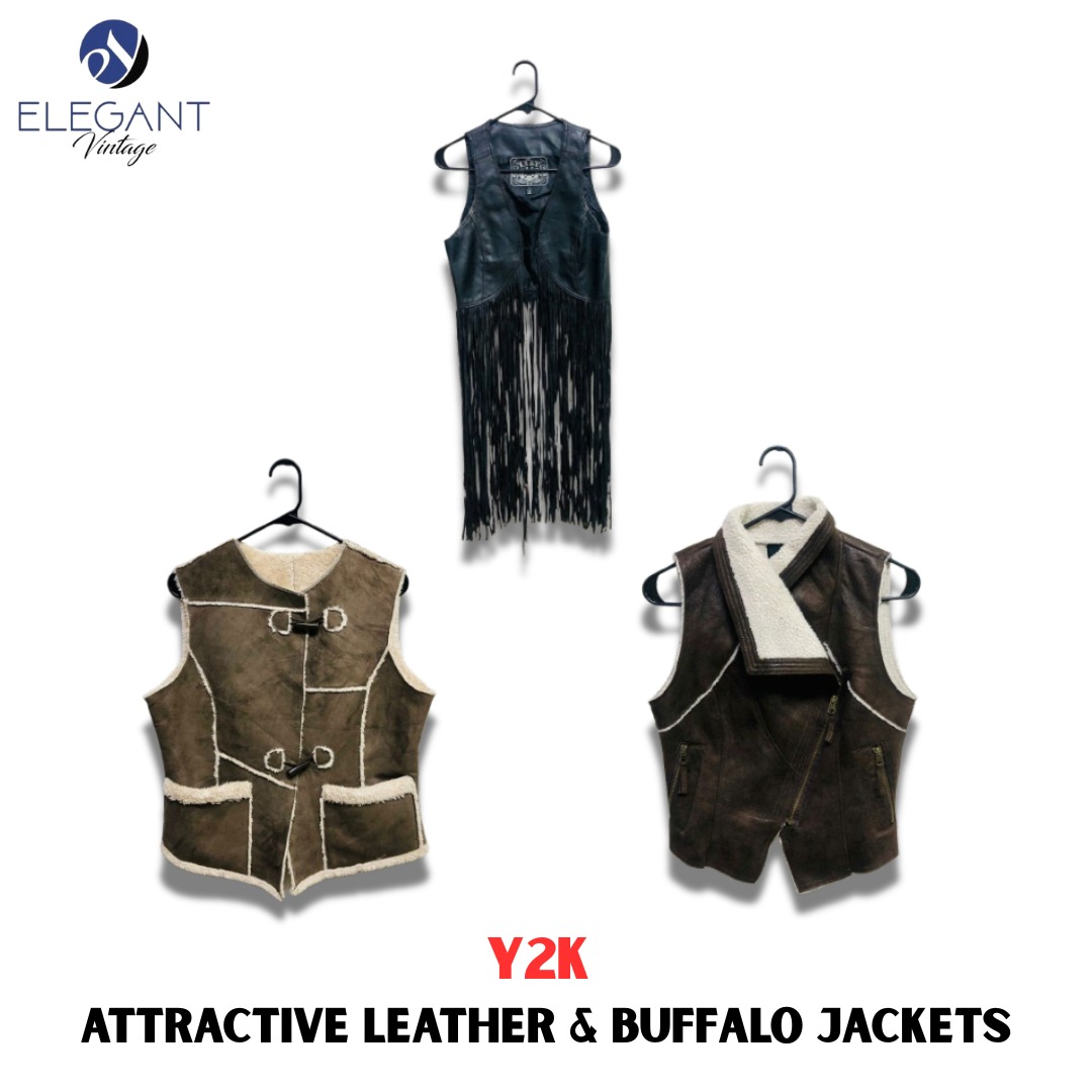 Y2K Attractive Leather & Buffalo Jackets - EV1064