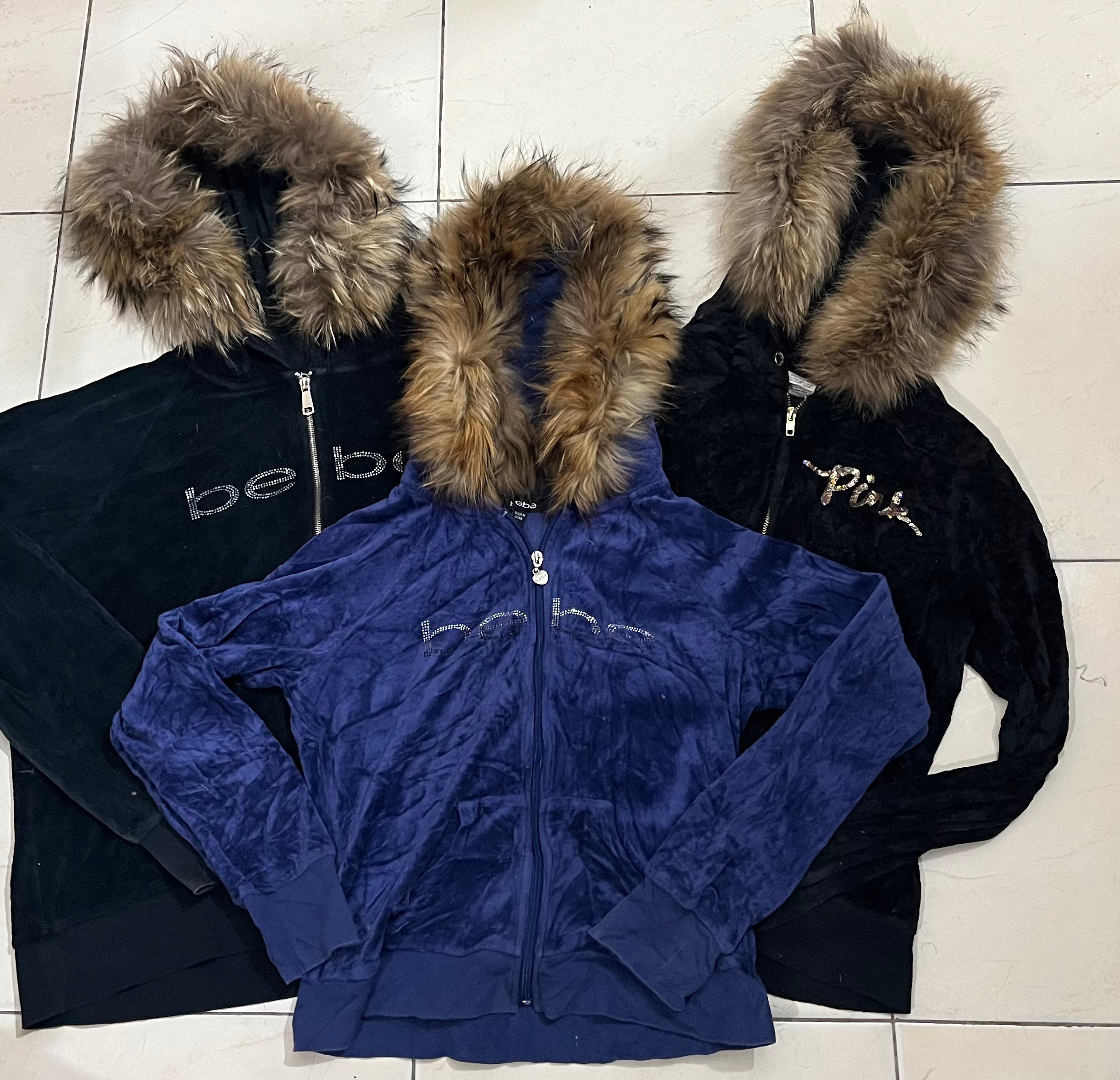 Rare Vintage Pink e Bebe Hoodies de Pêlo