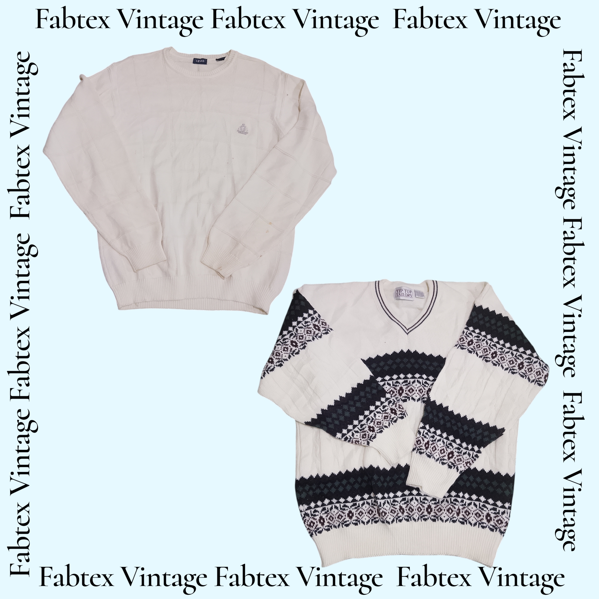 (FV-647) White Wool Knitwear -Sweater
