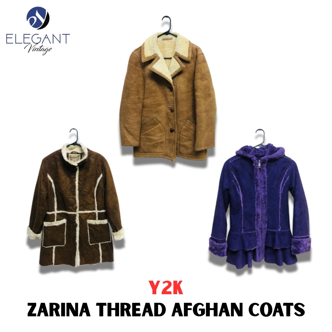 Y2K Zarina Thread Afghan Coats - EV1081