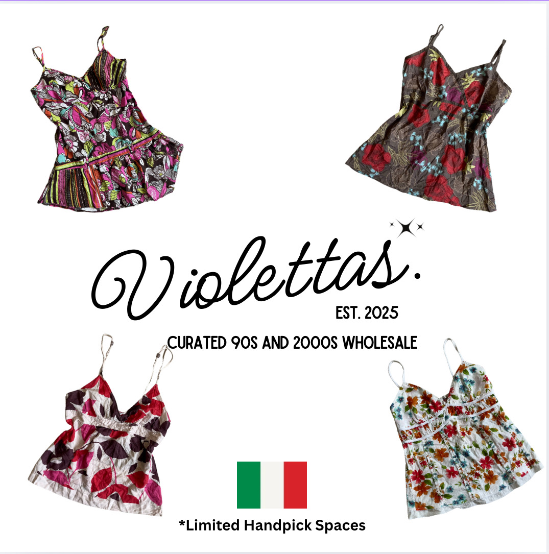 European Cotton Mix Patterned Cami Tops (Y2K 001)