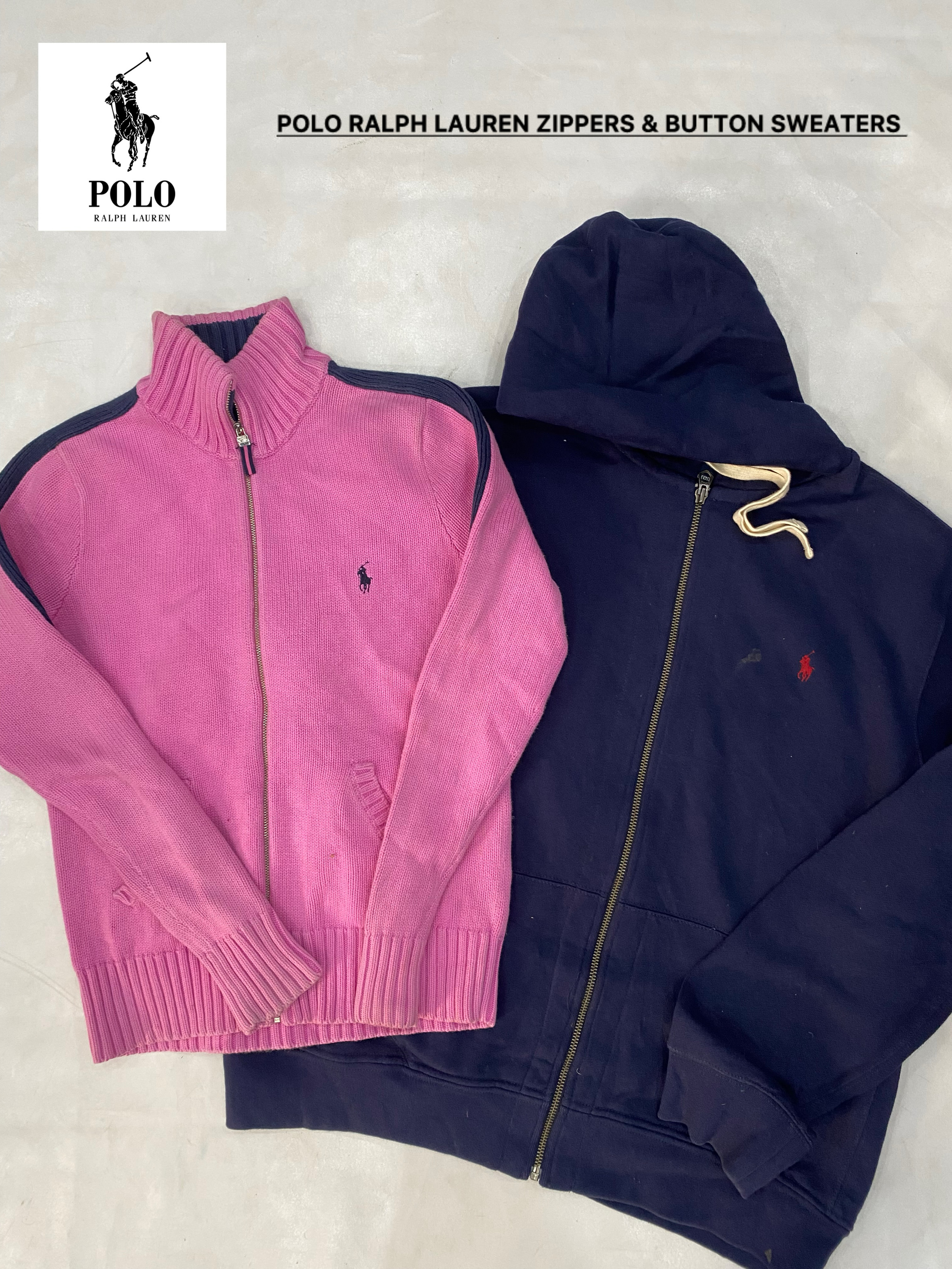 Branded Polo Ralph Lauren Zippers & Button Sweaters