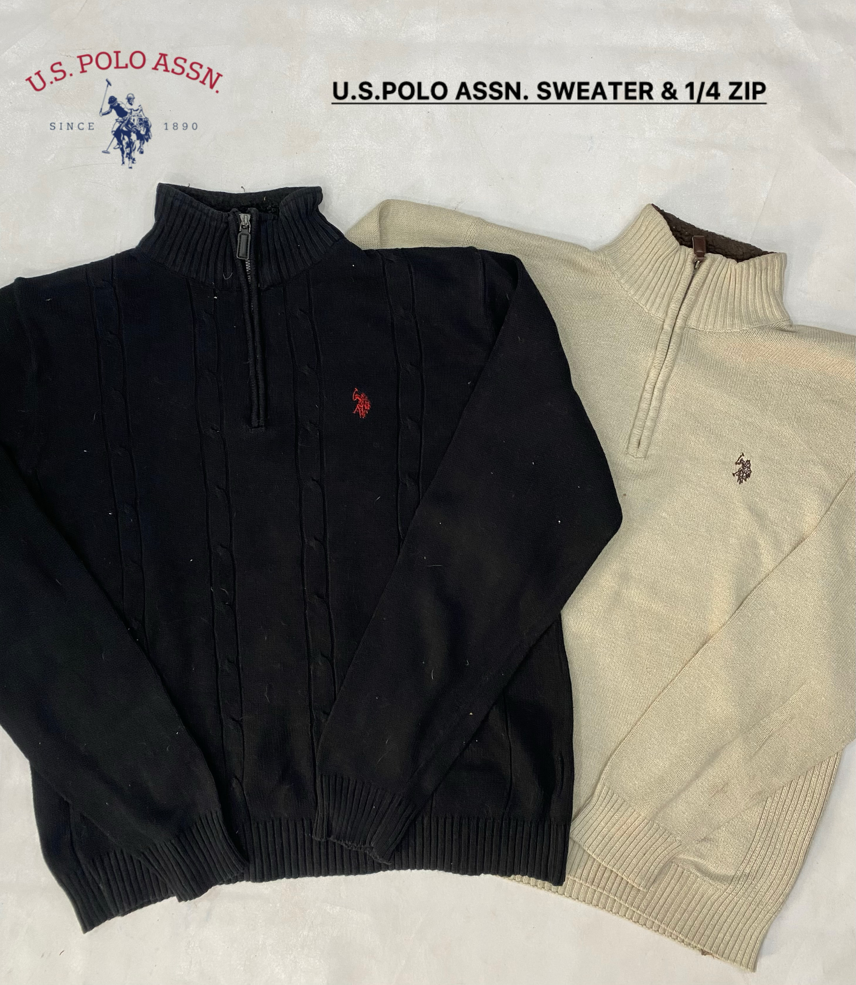 Branded U.S. Polo Assn. Sweaters & 1/4 Zip