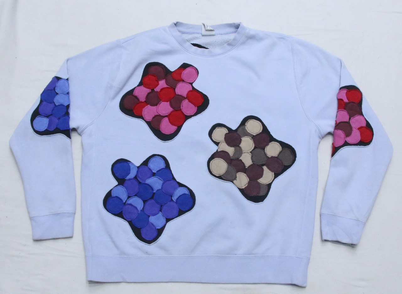 CR1002 “Color Cluster Patchwork Sweatshirt” – Upcyclé & Unique