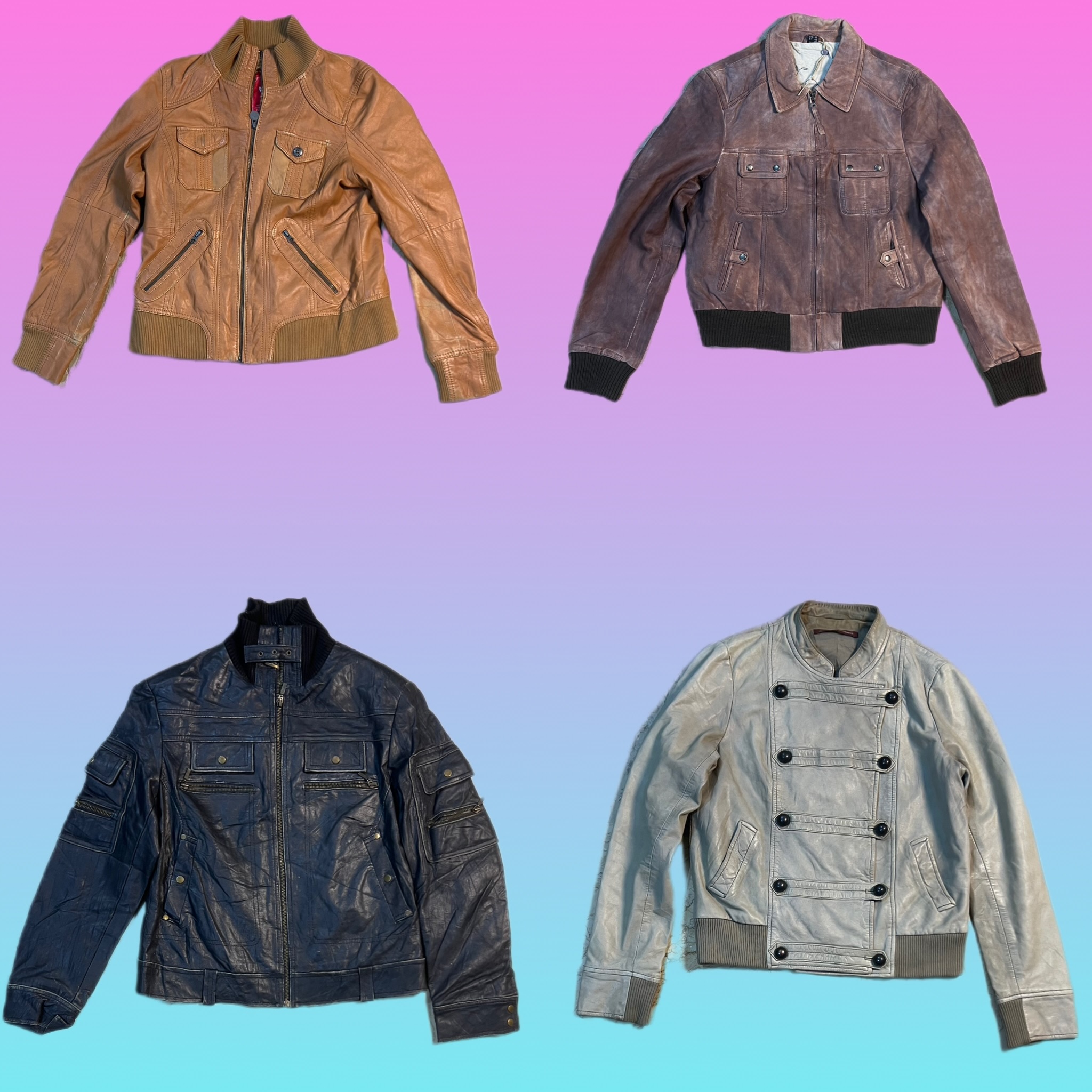 Y2K 90’s vibe leather jacket (DR-1668)