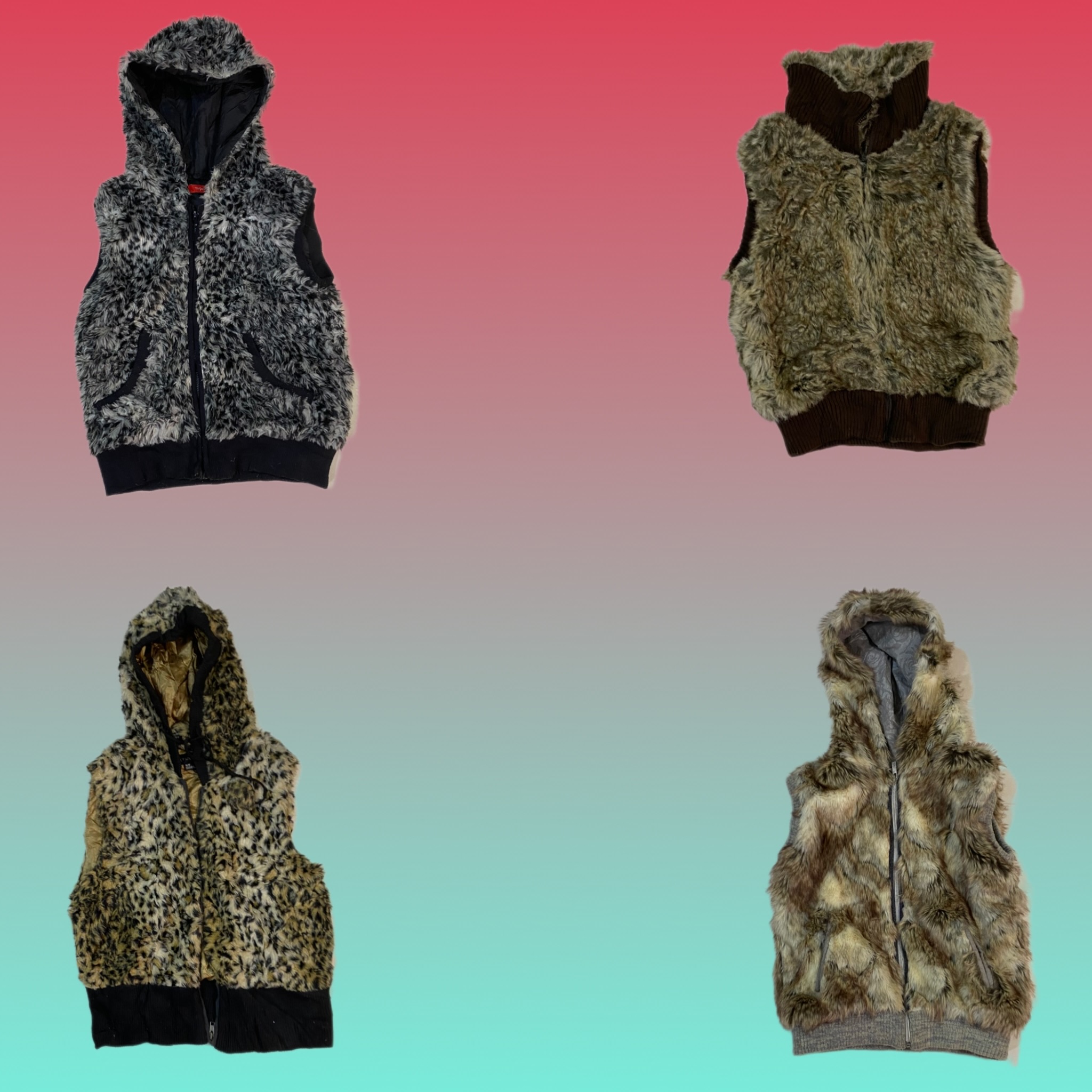 Y2K fur waistcoat (TS-1686)