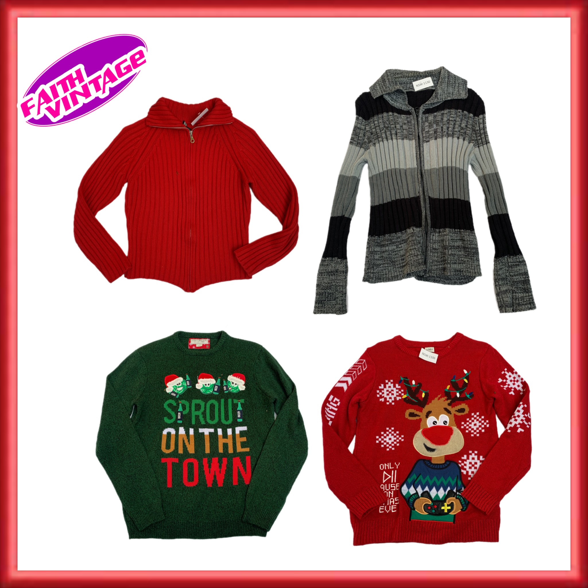 Maglione di maglieria e gonna mix (FV-168)