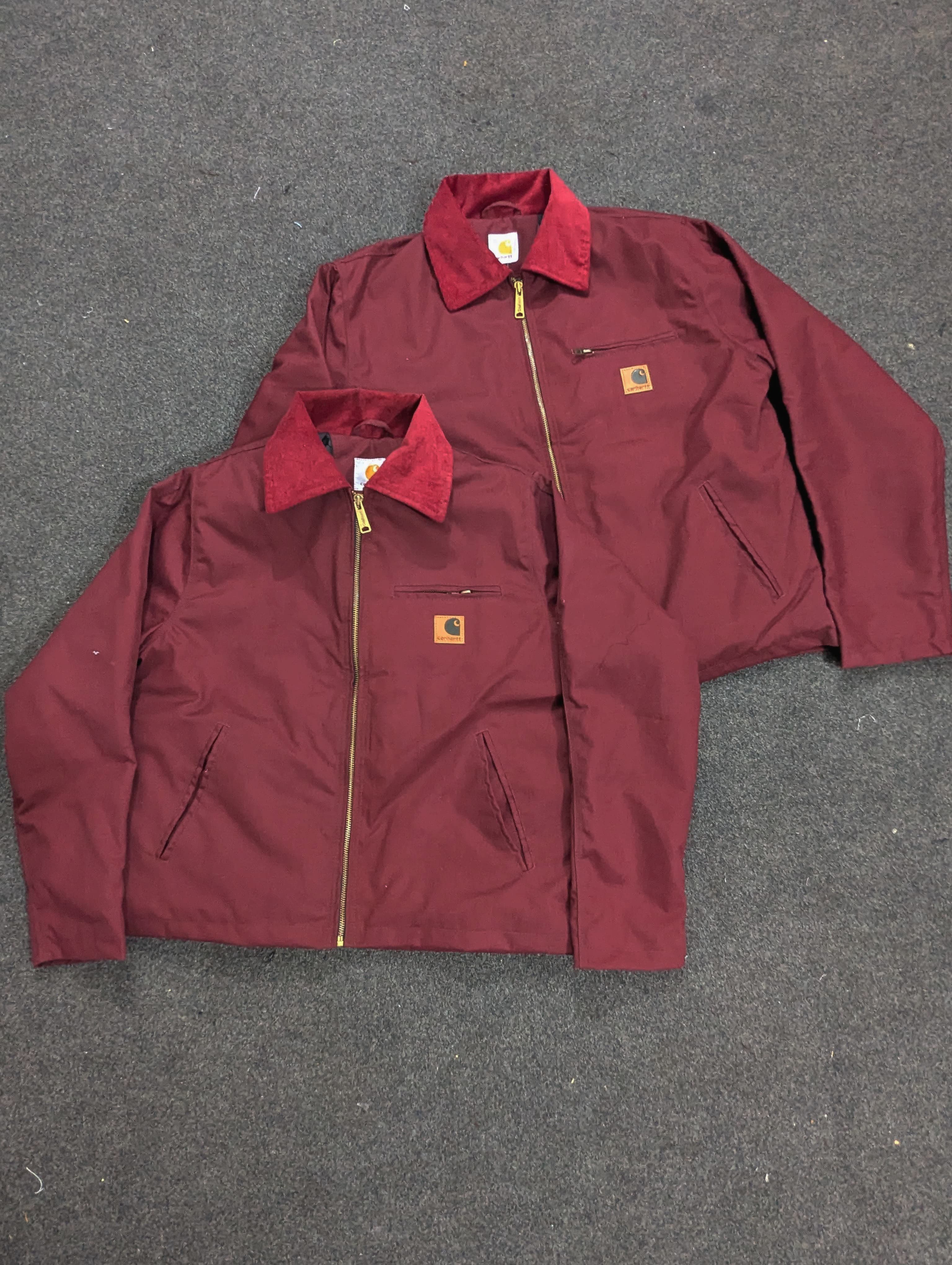 Carhartt Detroit Rework Style Burgundy Jackets