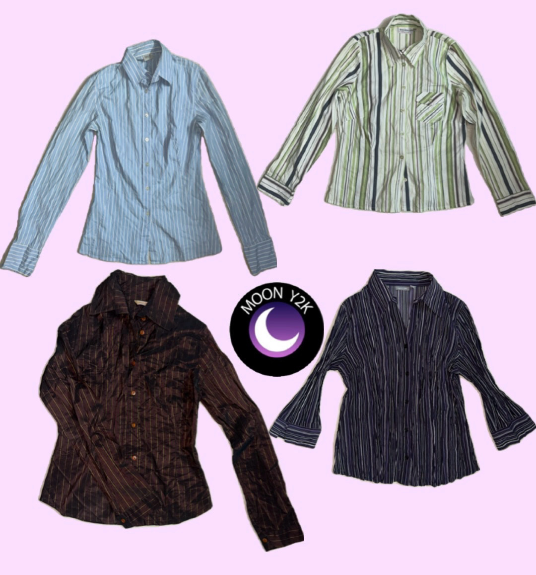 Y2K Stripe Office Siren shirts (M-900)