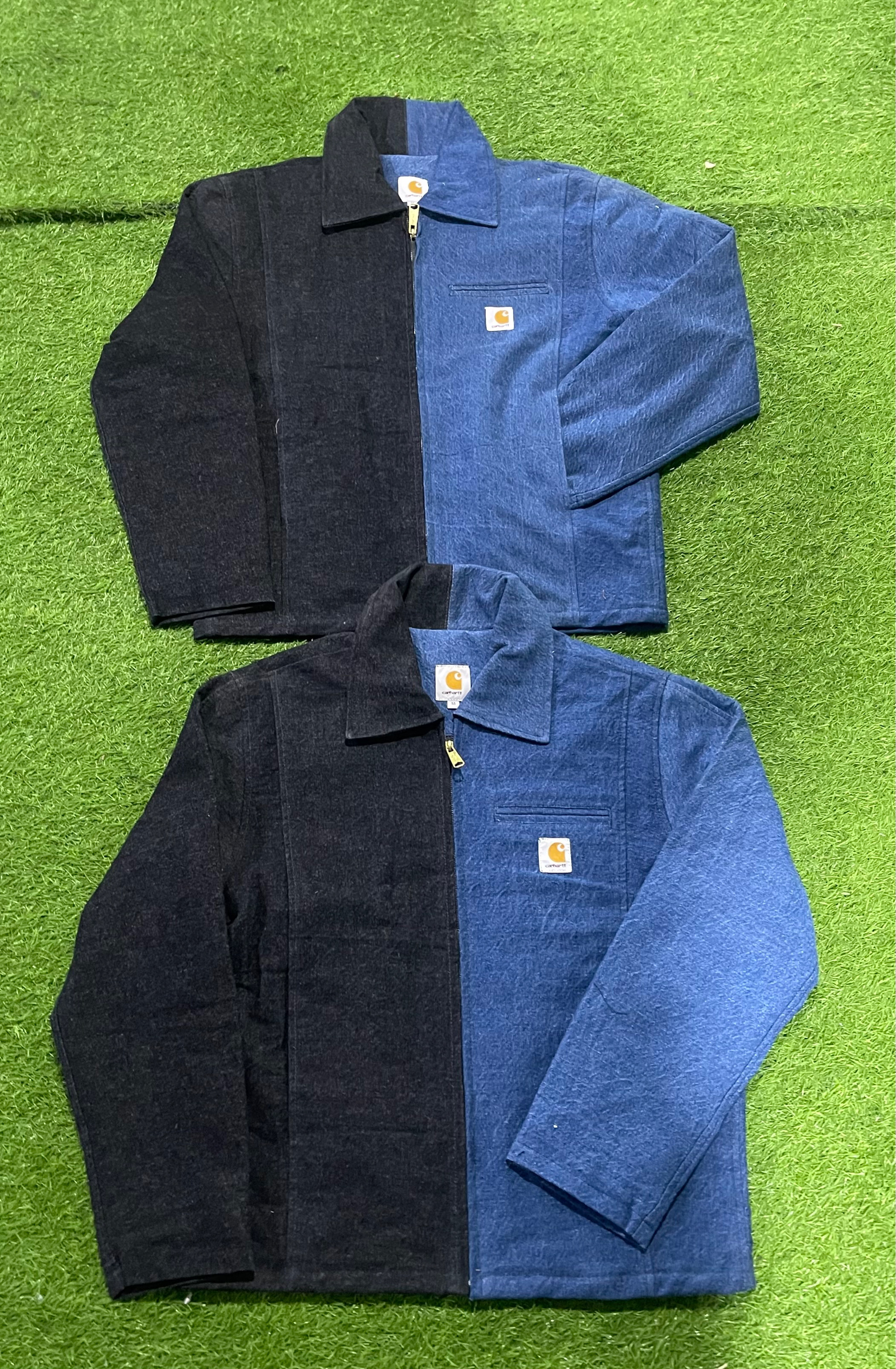 Carhartt rework black&blue denim jacket