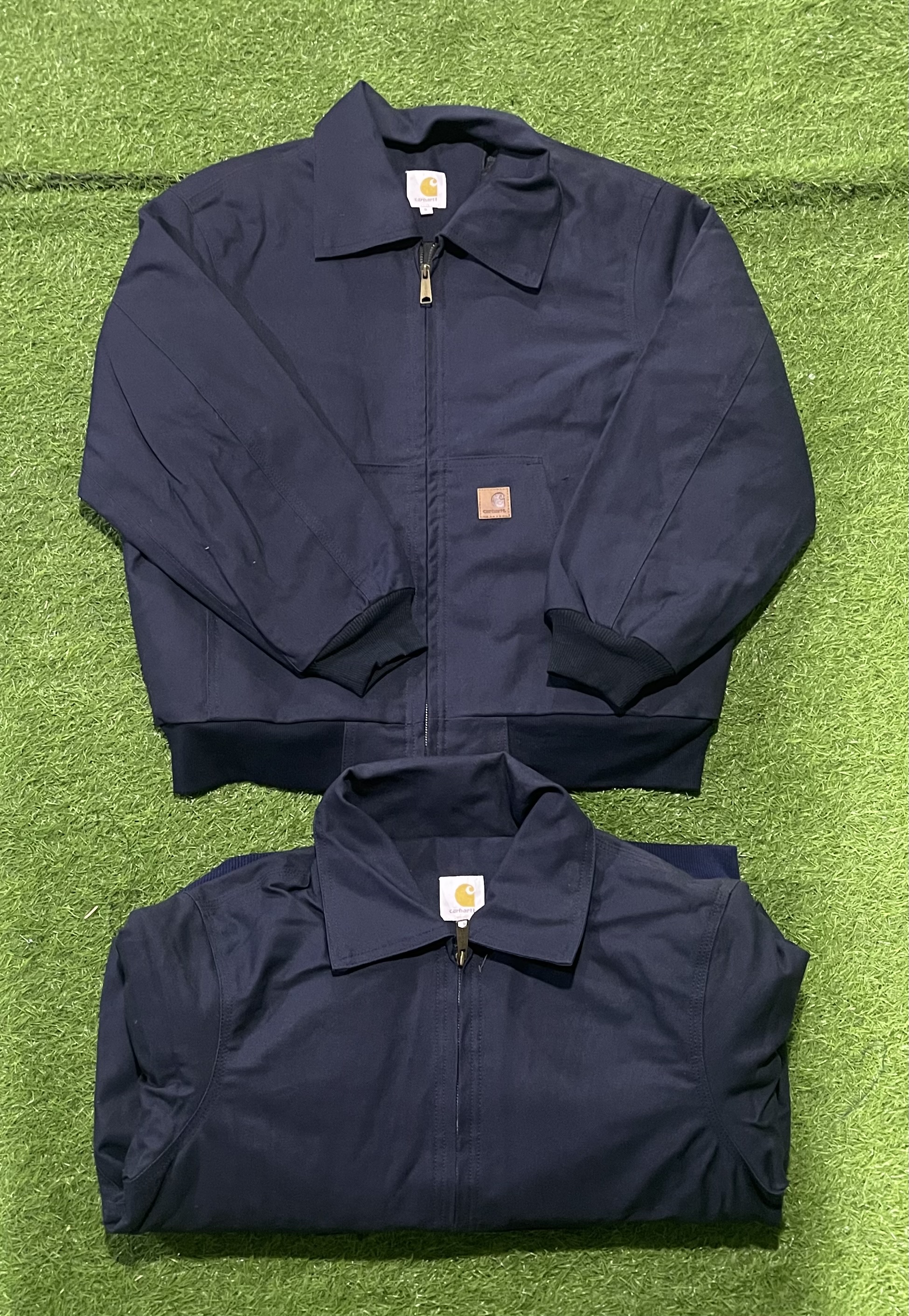 Carhartt Rework Style navy blue jacket