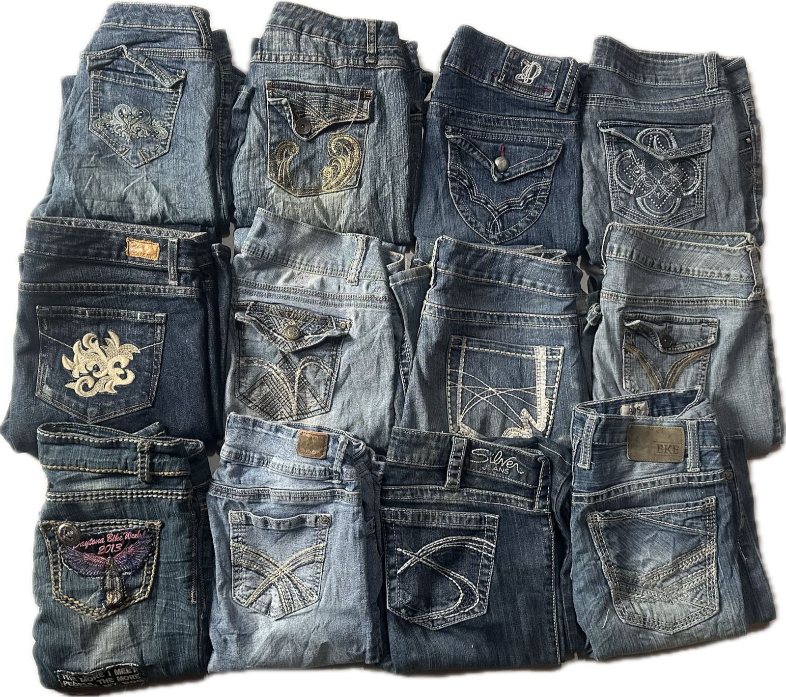 SILVER  AND OTHER MIX BRANDS JEANS (ID 1463)