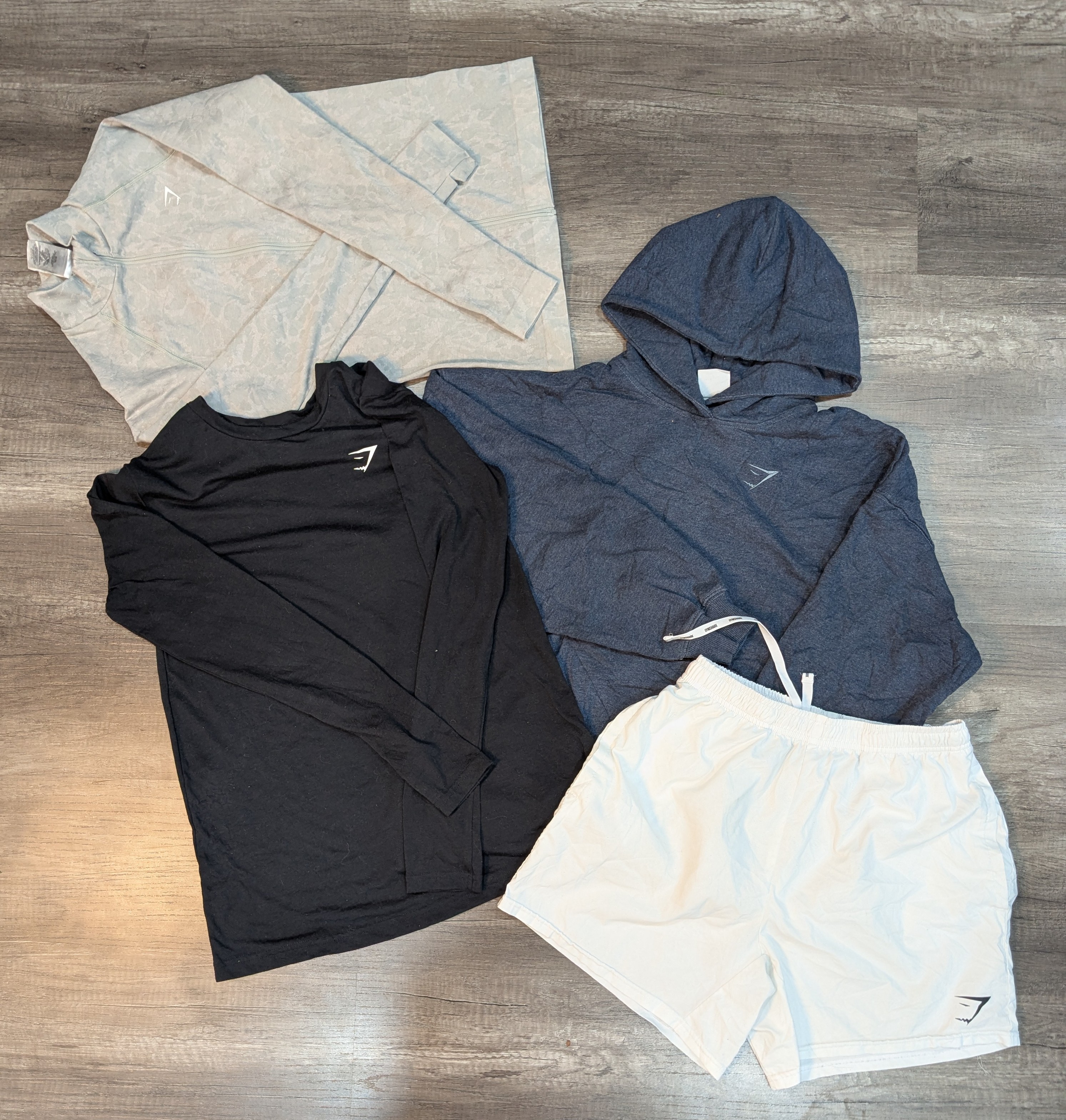 1206 - Gymshark, Full sleeves T-Shiets Half Sleeves T-Shirt hoddie Track & Shorts