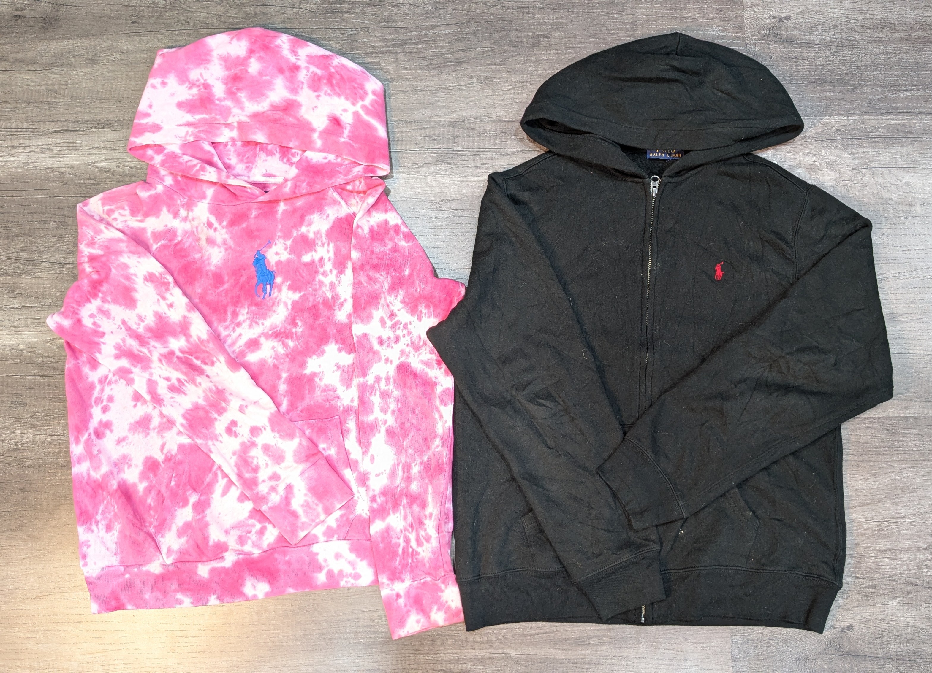 1214 - Ralph Lauren, hoodie décontracté, 1 polaire, et hoodie zippé