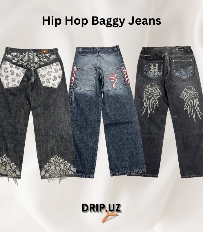 Jeans hip-hop de style Y2K