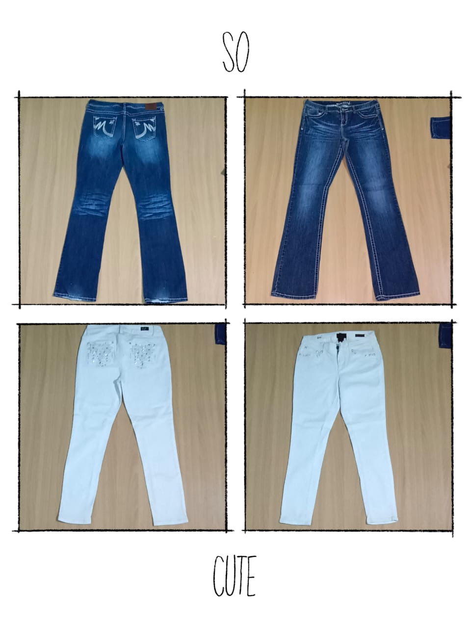 JA 512 Women’s Embellished Flared Jeans