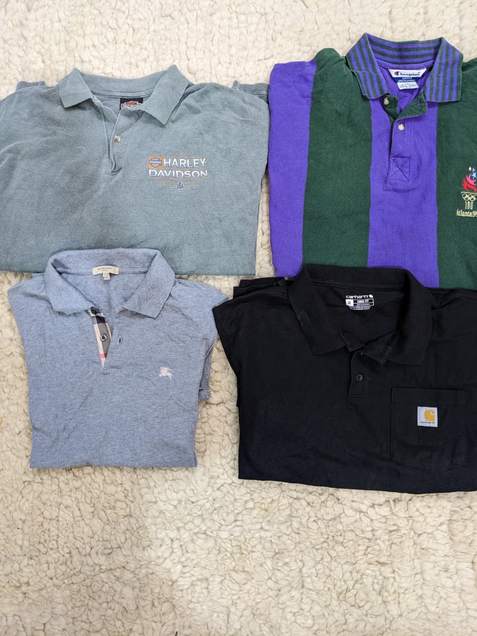 Mix Brand Polo Collar T-Shirts – Carhartt, Harley, Champion & More