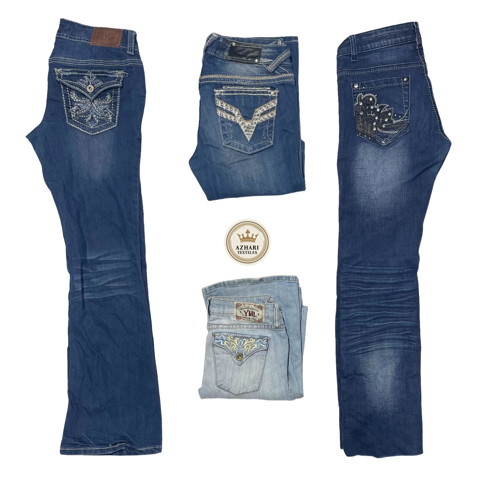 Y2K Embellished Jeans AT156