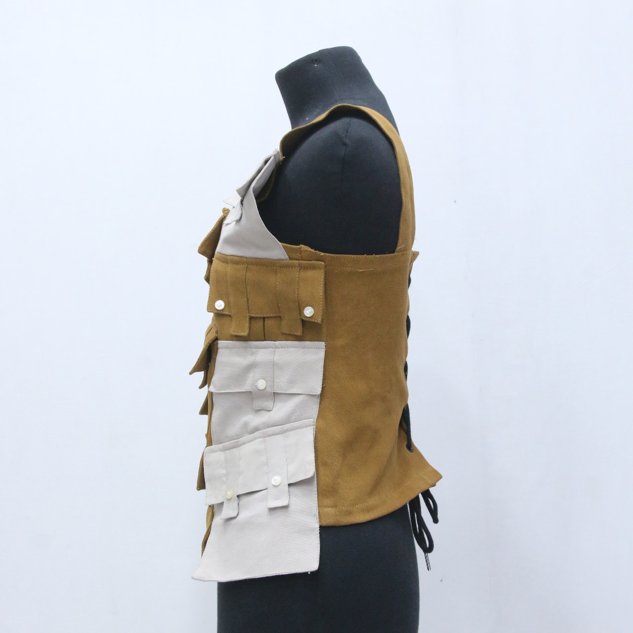 Colete Utilitário em Patchwork Reciclado CR1005