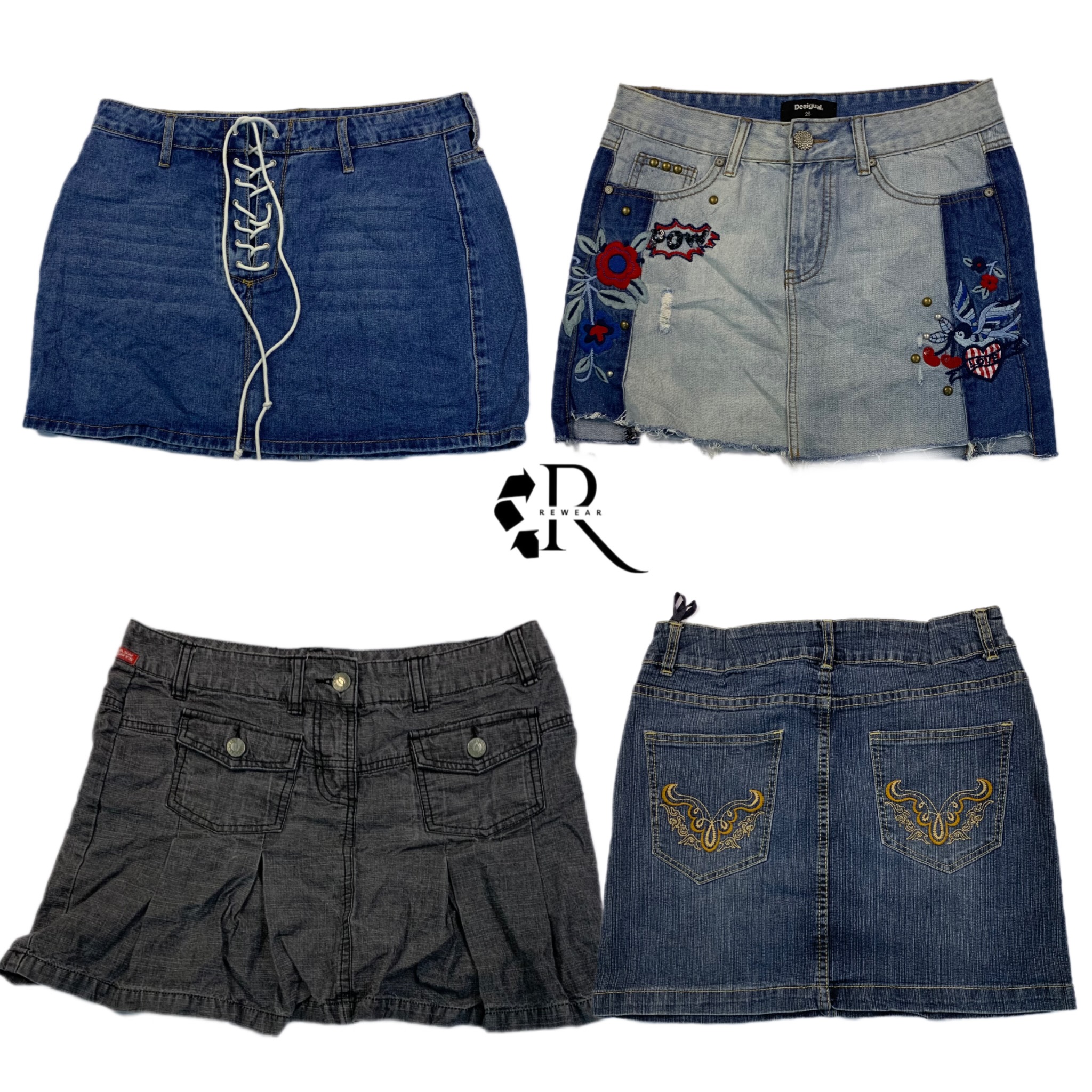 Y2K NYC Cool Girl Denim Midi Skirts RW-1272