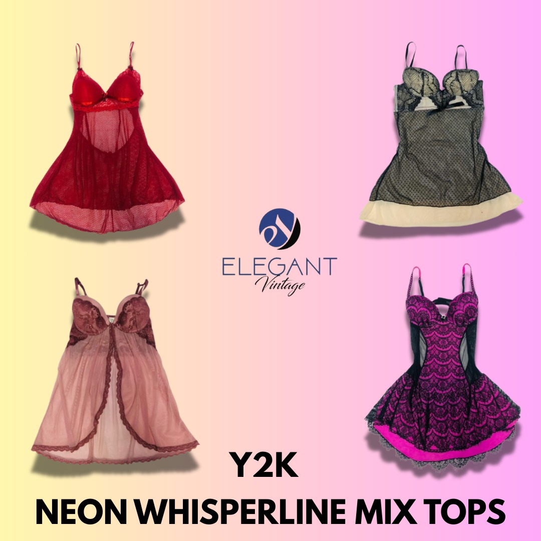 Y2K Neon Whisper Line Mix Tops - EV1320