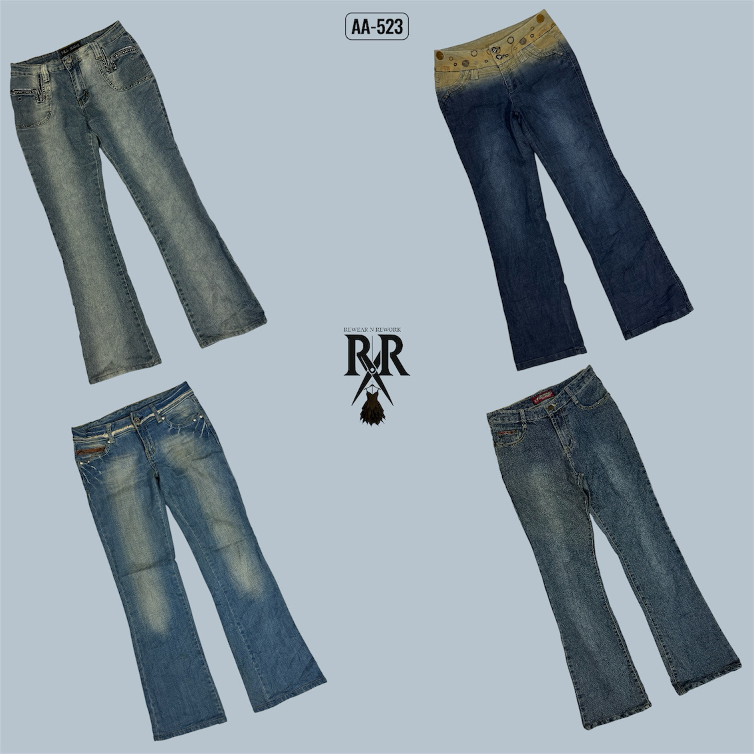Y2K IT Girl Flare Denim Jeans (AA-523)