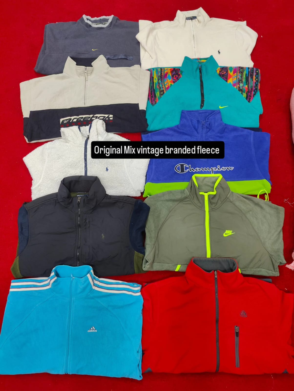 プレミアムヴィンテージミックスブランドフリース