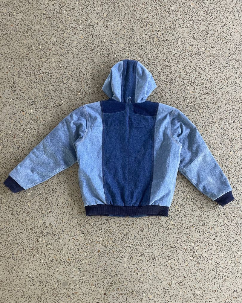 Pull à capuche en denim LLW recyclé