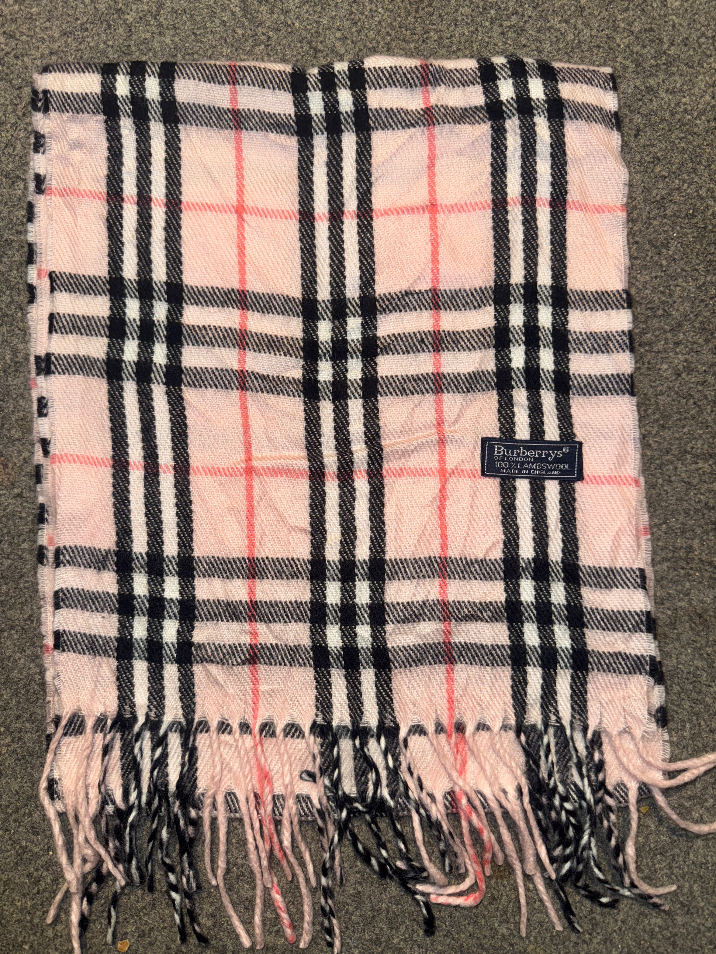 Sciarpe Burberry rosa chiaro