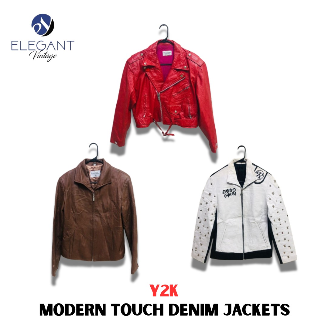Y2K Modern Touch Leather Jackets - EV1089