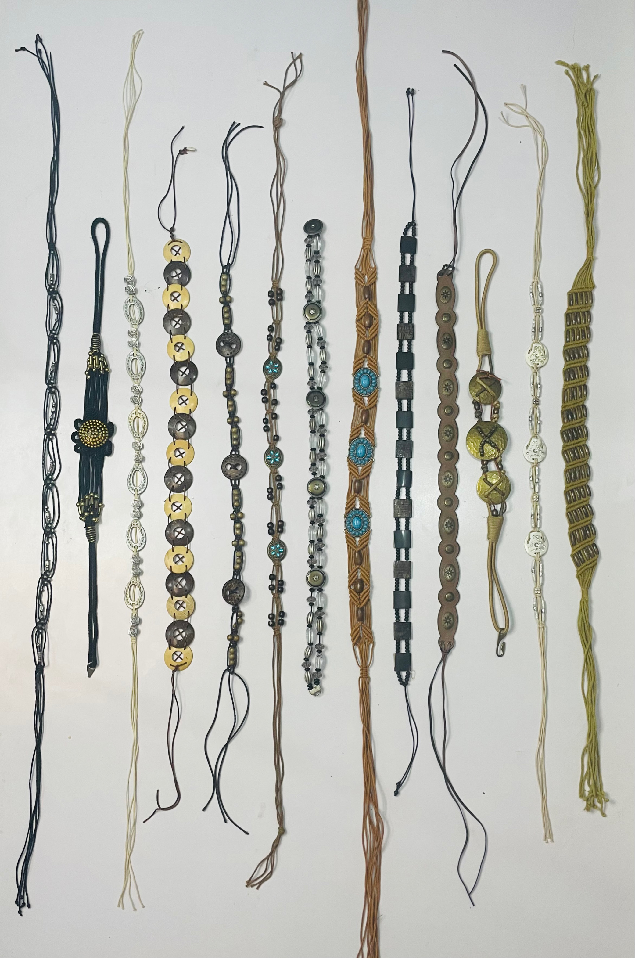 Y2K Bohemian Tie Around Belt Mix