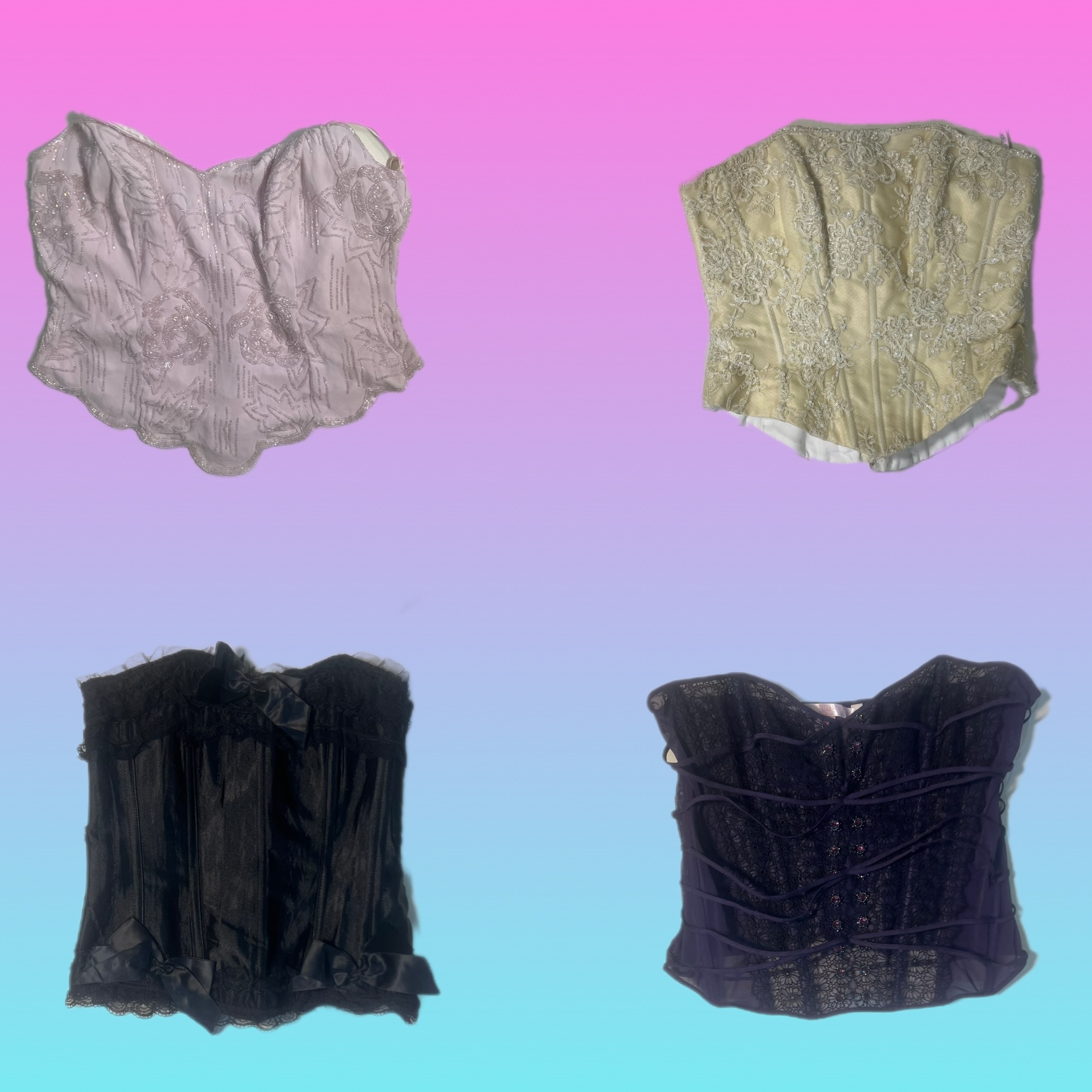 Y2K Unique Embellish Corset (TS-1696)