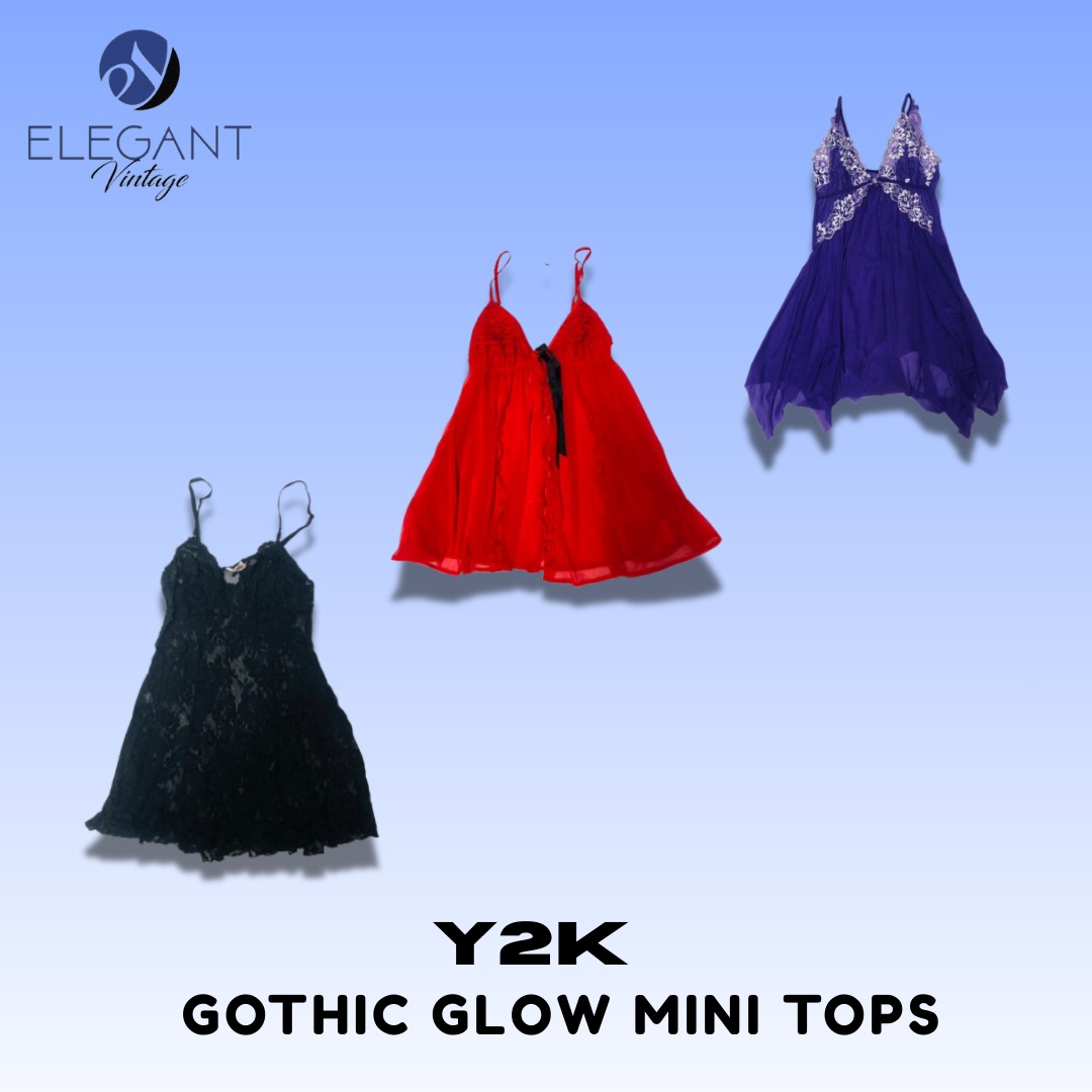 Y2K Gothic Glow Mini Tops - EV1374
