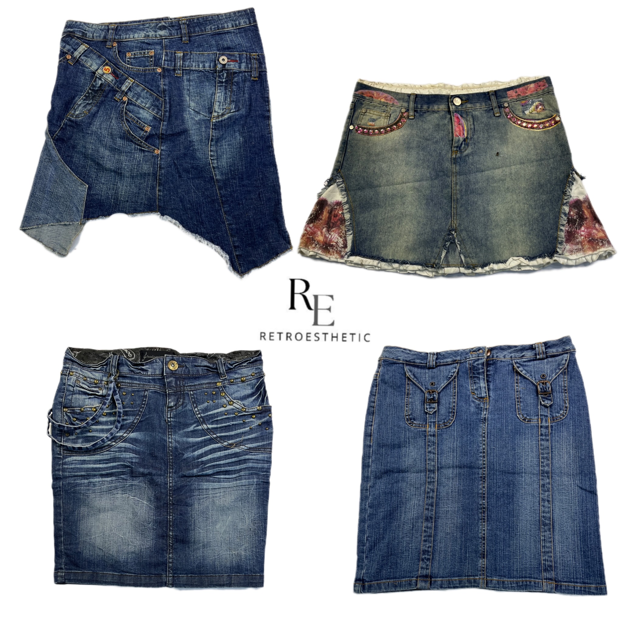 Y2K Britney Era Cyber Girl Cool Midi Skirts RE-2547