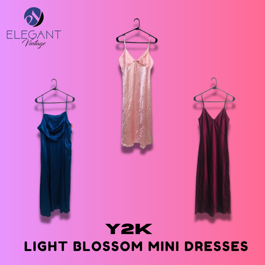Y2K Light Blossom Mini Dresses - EV1379