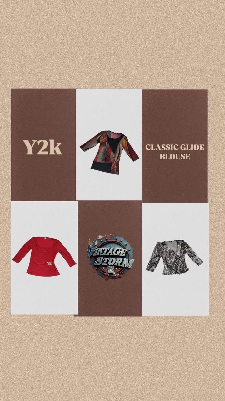 Blusa de Poliéster Y2K Classic Glide