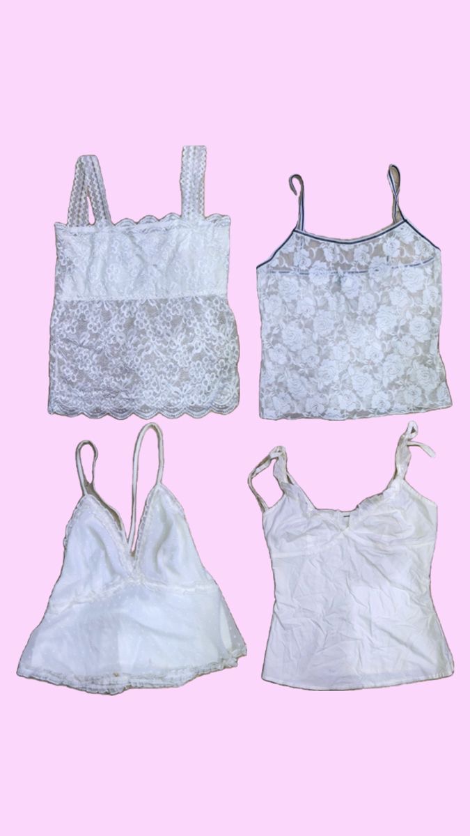 Y2K white theme Blouse/cami (M-173)