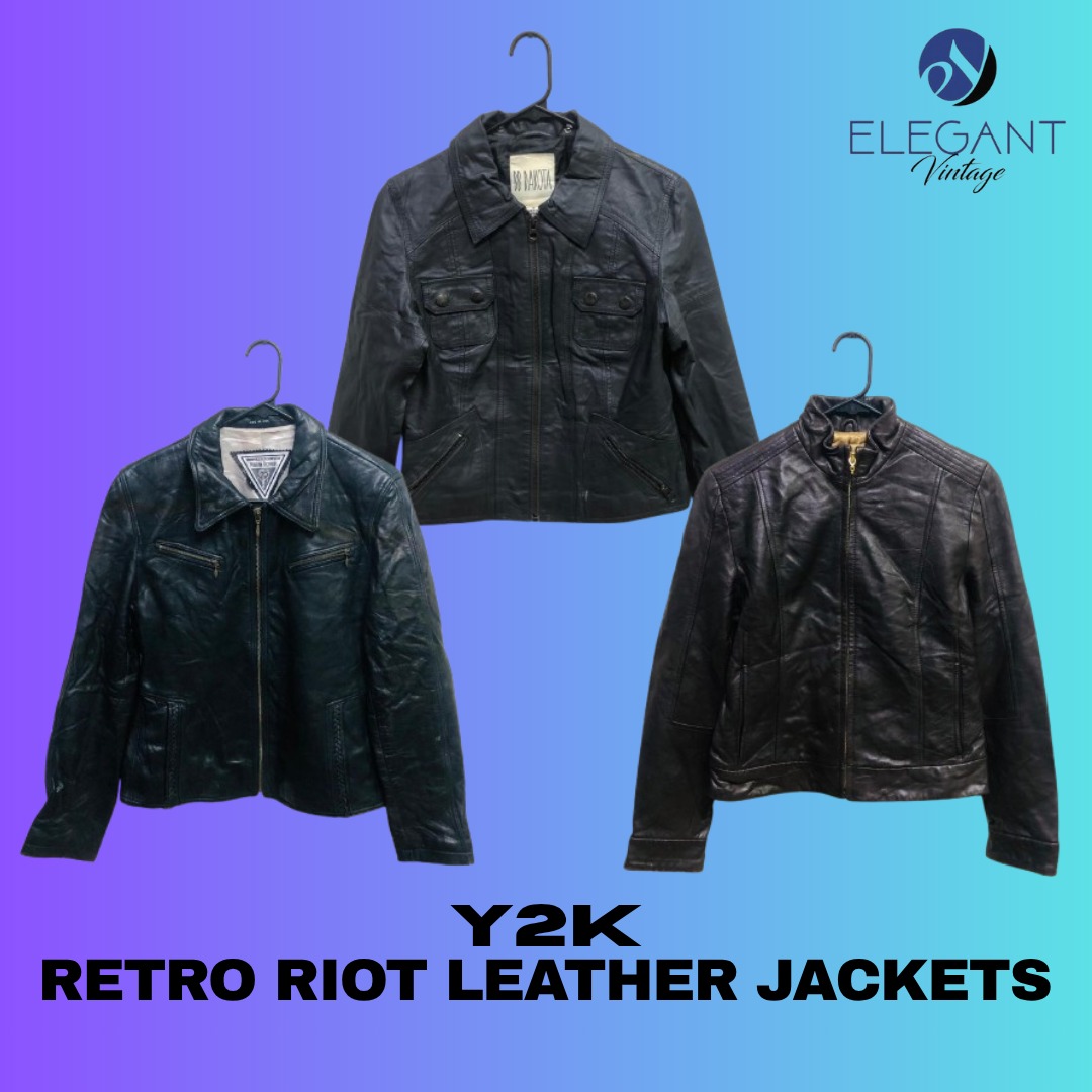 Y2K Retro Riot Leather Jackets - EV1189