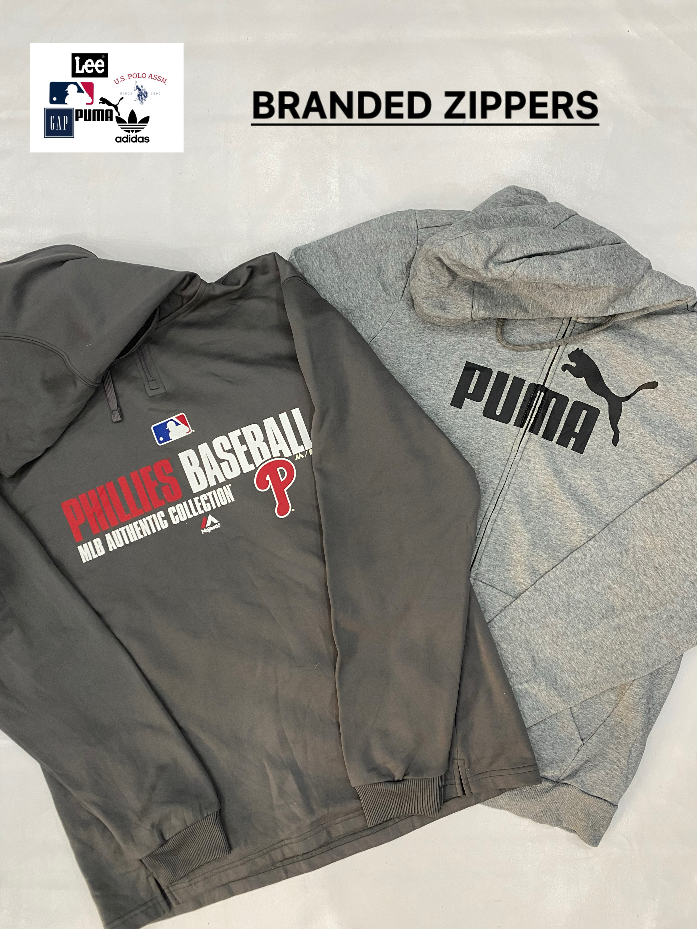 Branded Track Top Zippers