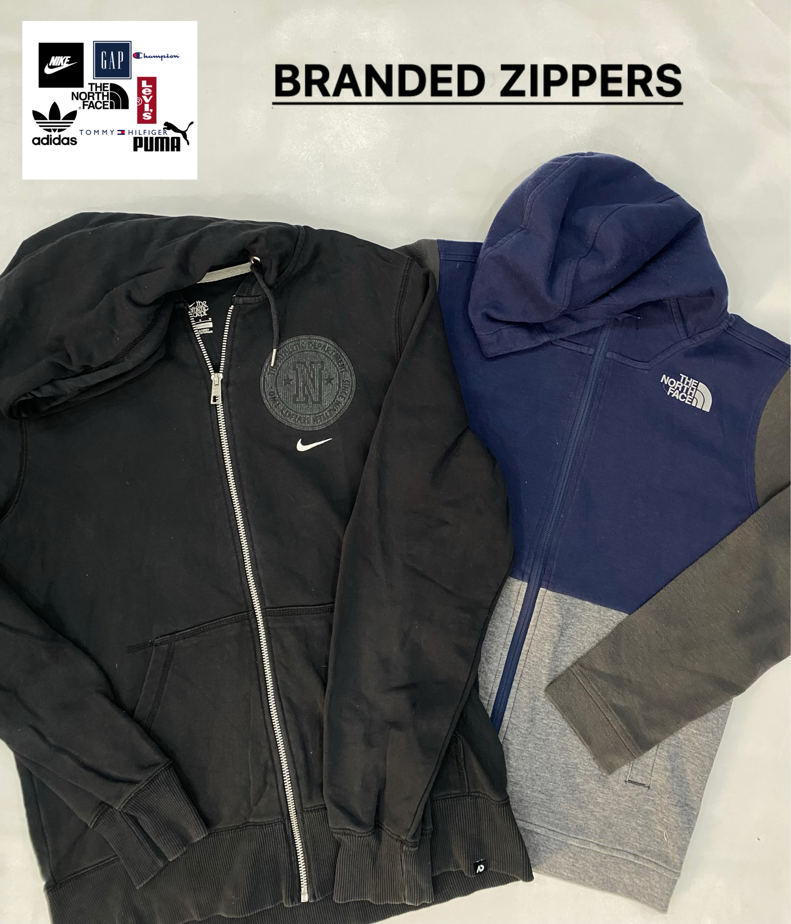 Branded Track Top Zippers