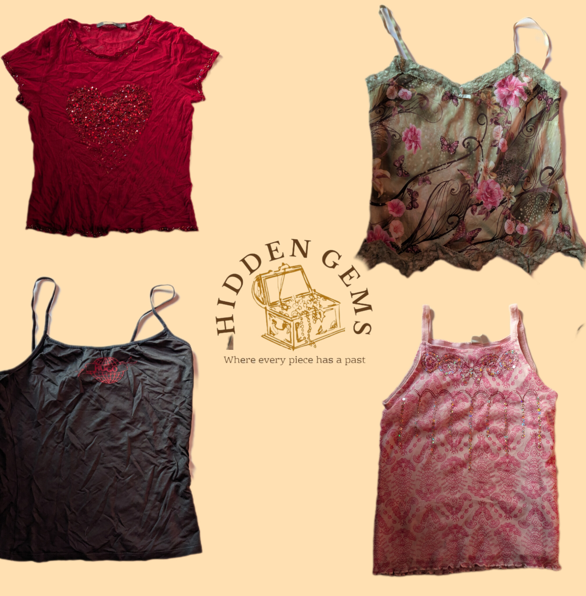 Y2K Unique cami tops