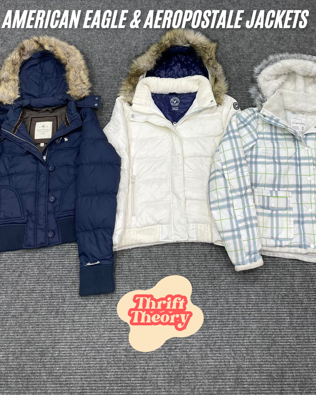 American Eagle & Aeropostale pelzgefütterte Jacken