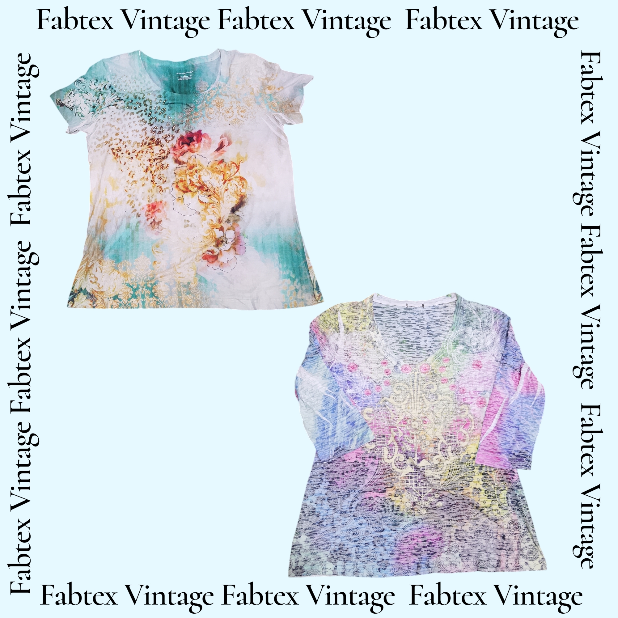 (FV-678) Artsy Boho Abstract Baby Tees Bundle