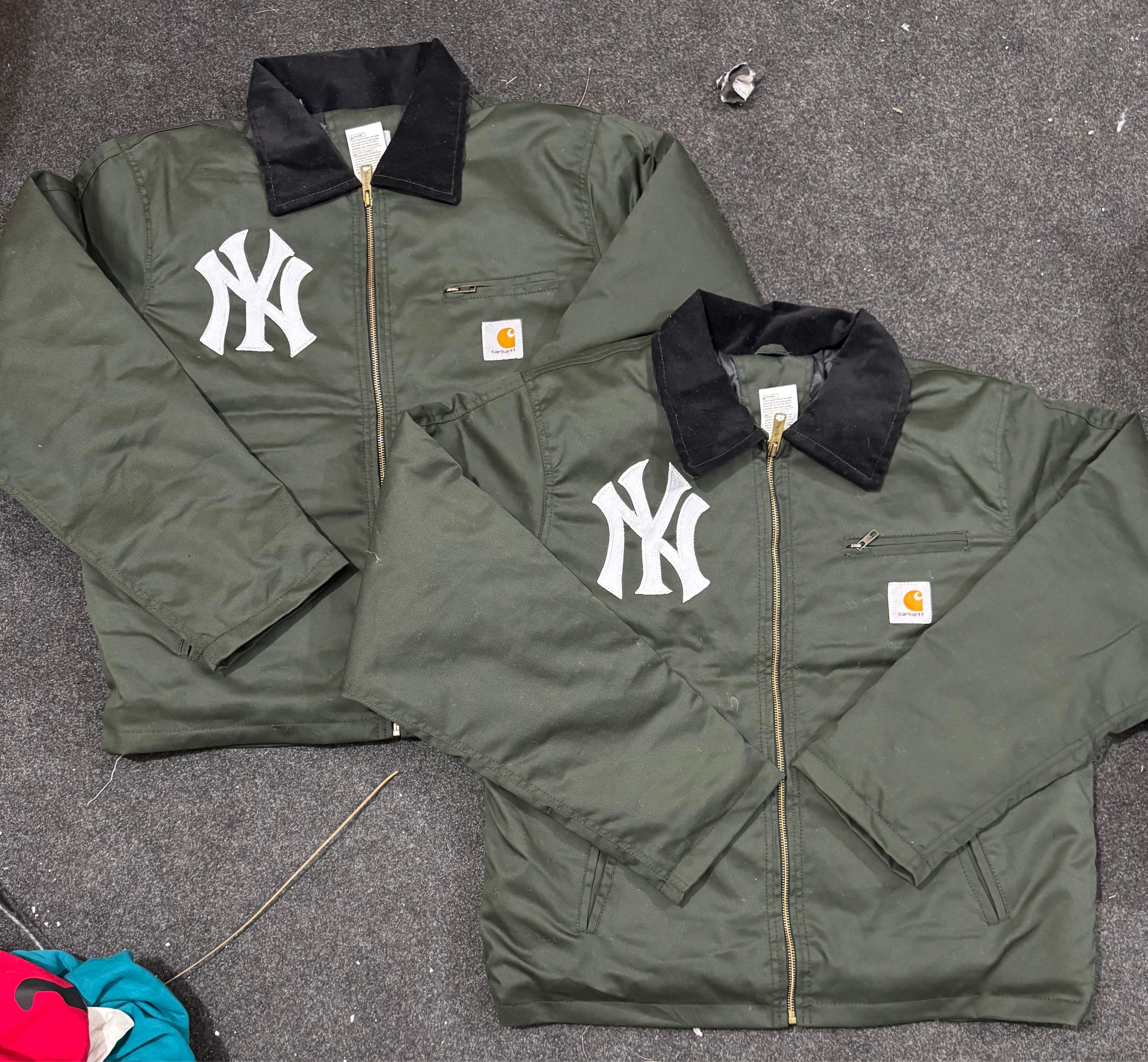 Carhartt X NY (Yankees) Rework Style Green Detroit Jackets