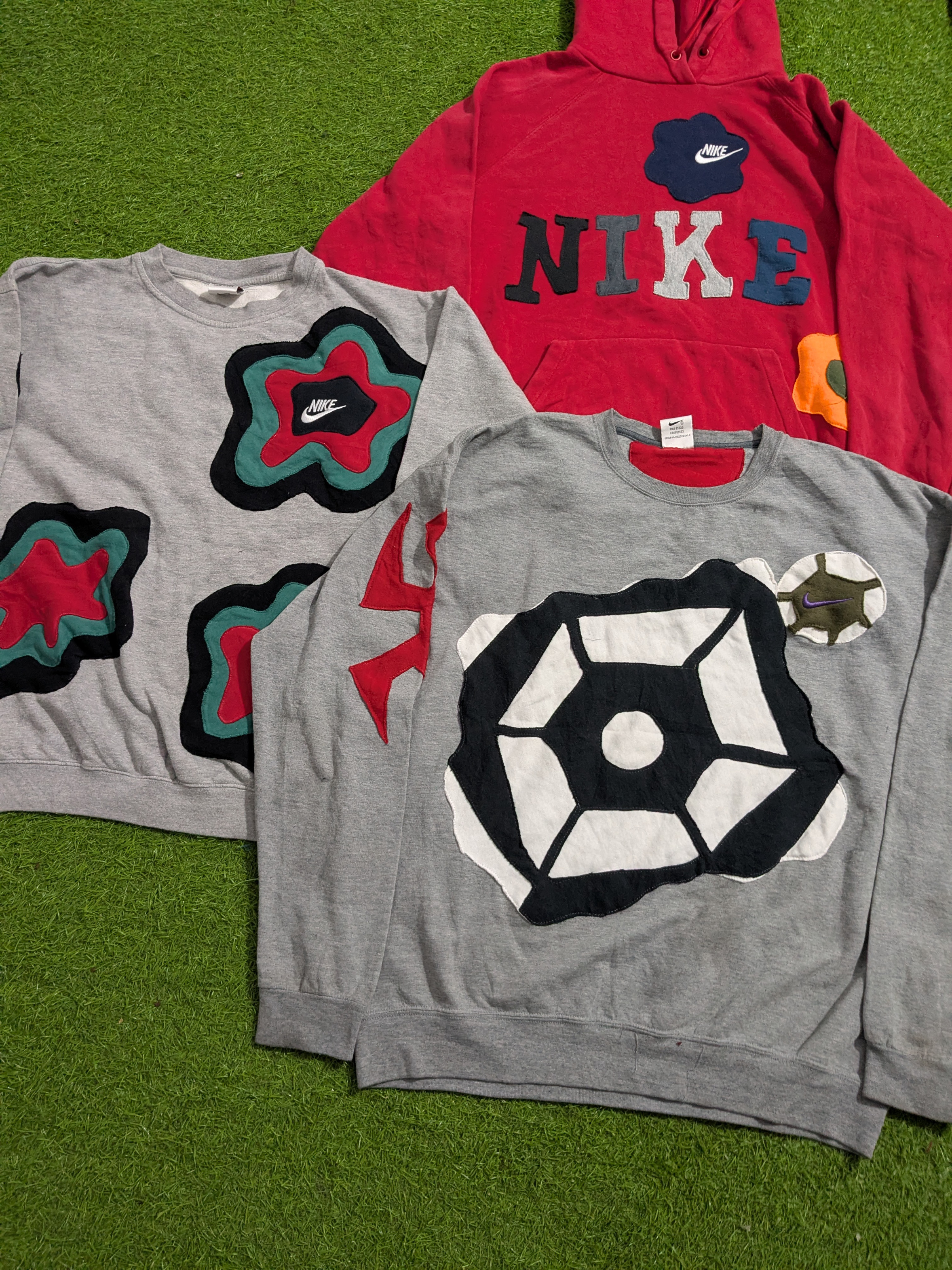 Felpa Patchwork Autentica Nike Upcycle